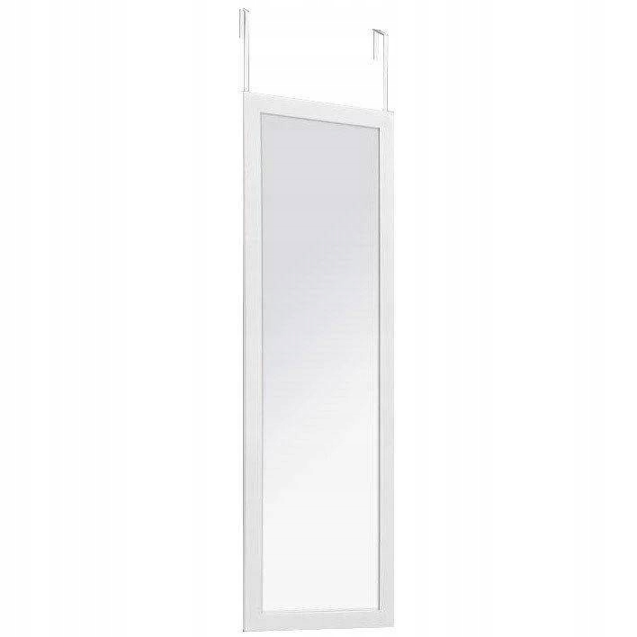 Zrkadlo do predsiene - Zrkadlo zavesené na bielych dverách 110x34 podkrovie