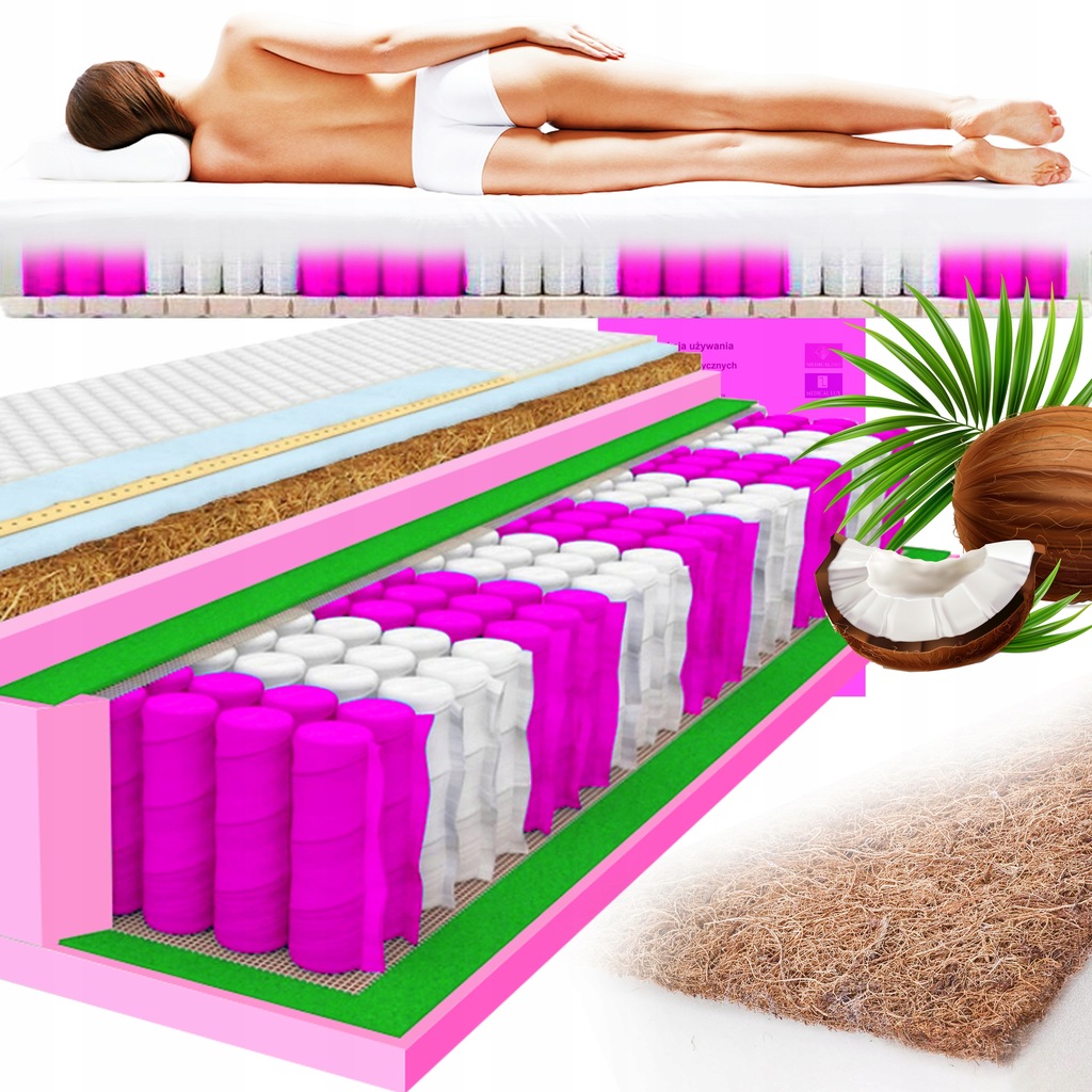 Matrac na posteľ - Matrac 140x200 Medical Pro Coconut Prestige Fat