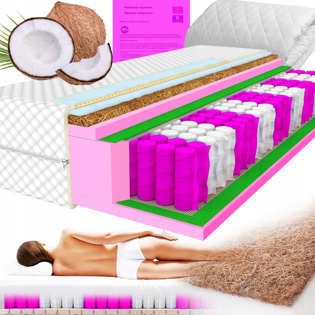 Matrac na posteľ - Matrac 160x200 Medical Pro Coconut Prestige Fat