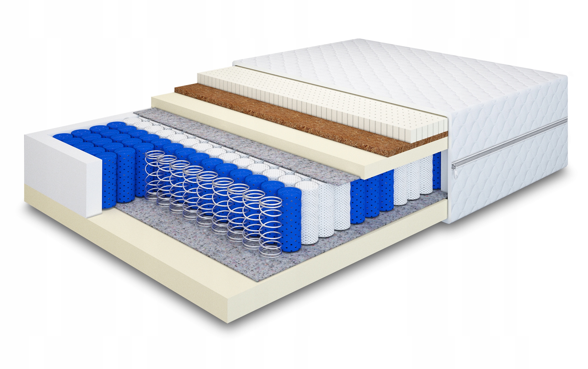 Matrac na posteľ - Vreckový matrac Lux HR+kokos+latex 160x200