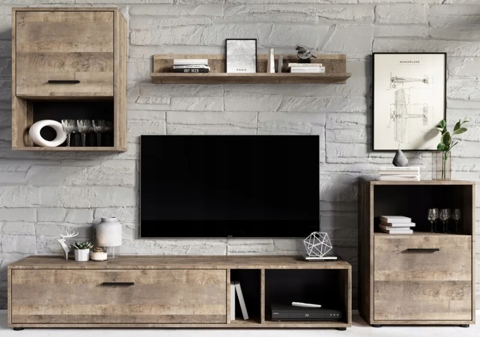 Obývacia stena - Grang Piaskowy Wall Unit 201x190x36 Rock Ardsel