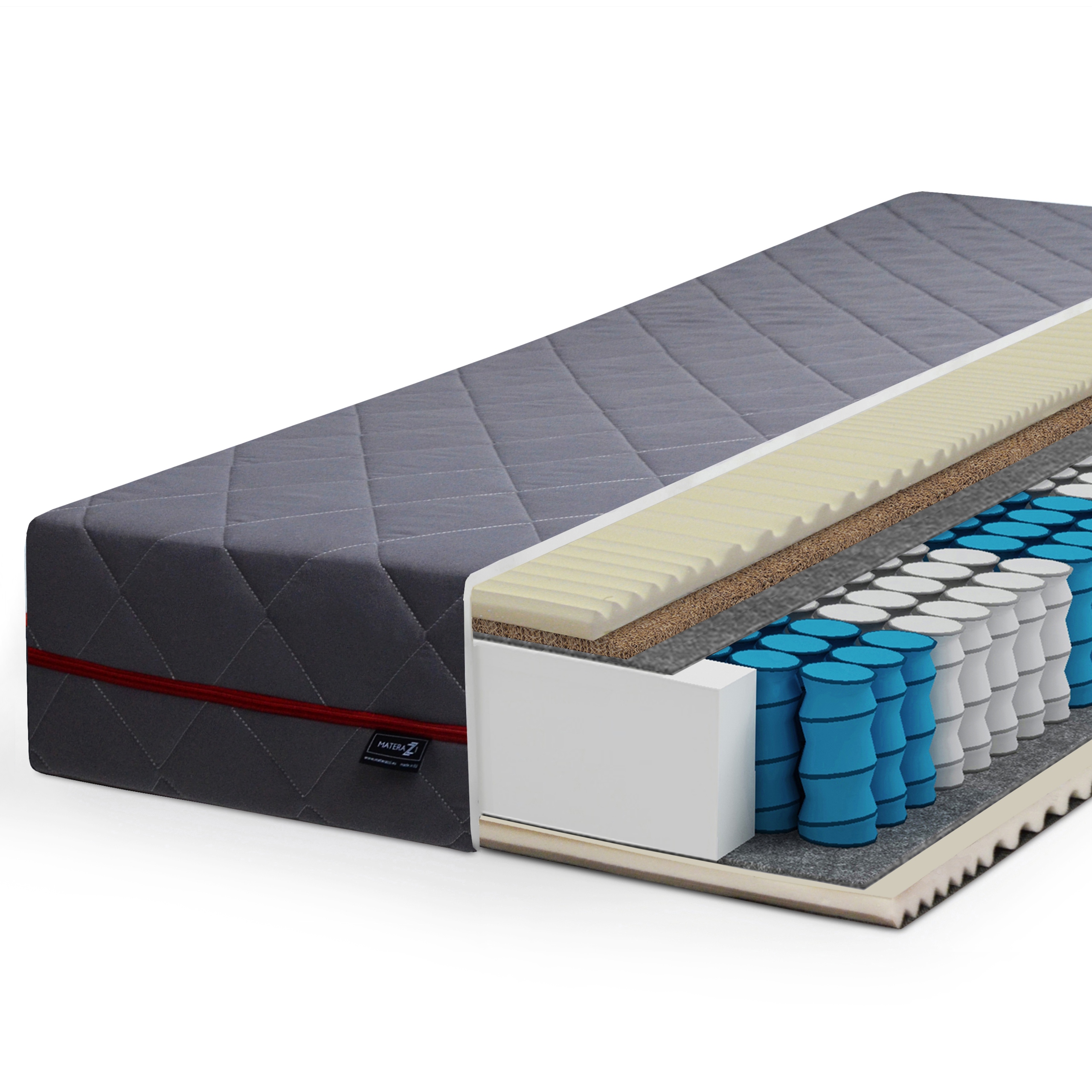Matrac na posteľ - Matrac 150x200 Grays Massage 7 Zóny kokos 24 cm