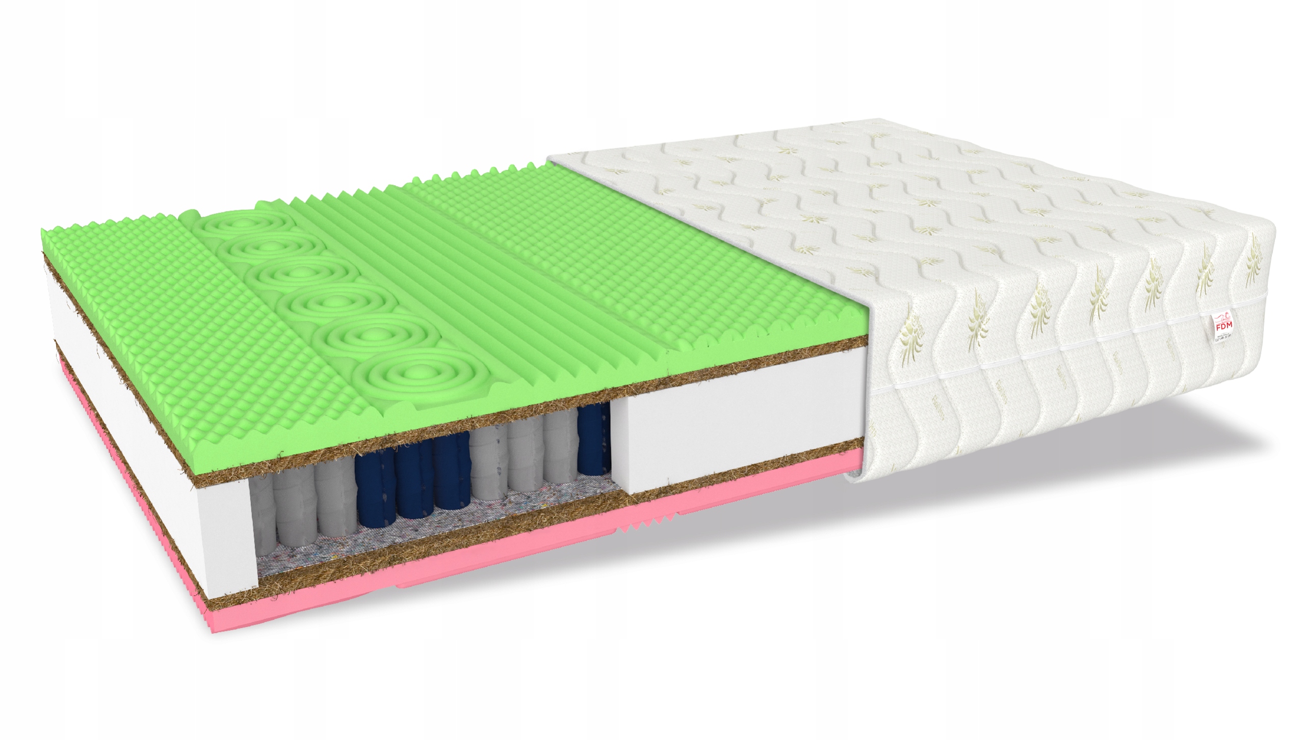 Matrac na posteľ - Vreckový matrac aloe vera FDM PASCAL 160x200