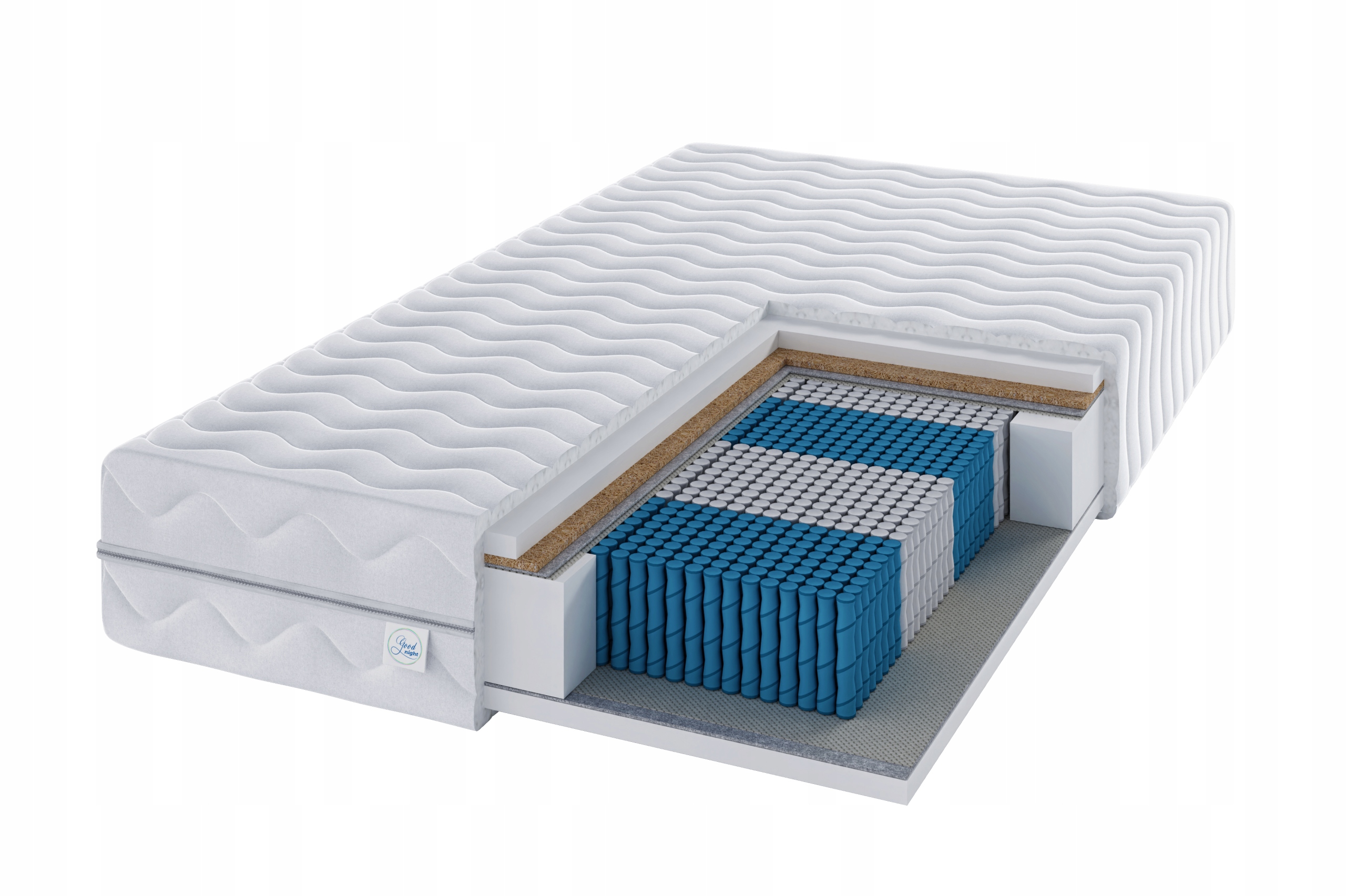 Matrac na posteľ - MultiPocket H3 H4 Tvrdý matrac s kokosom 140x200