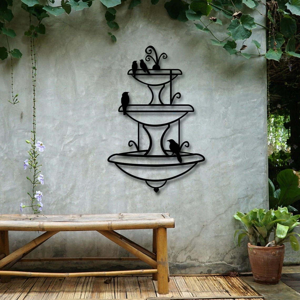 Metal Garden Art, Wall Decoration, Etg65x98