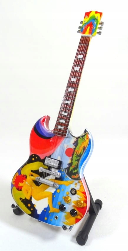 Mini gitara blázon sg dekoratívne mahagónové drevo