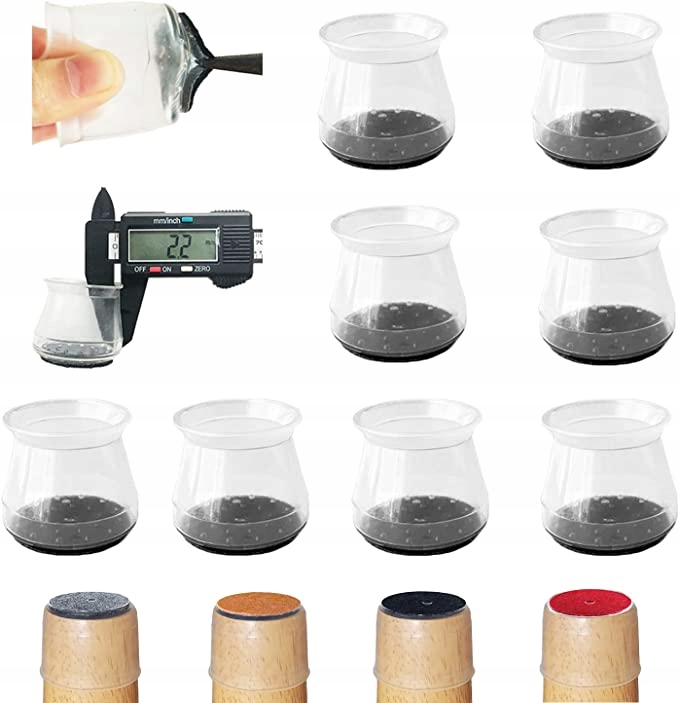 Podložky pod nožičky nábytku - Felcian Felt Gum Orstlays 30-50 mm x16 čierna