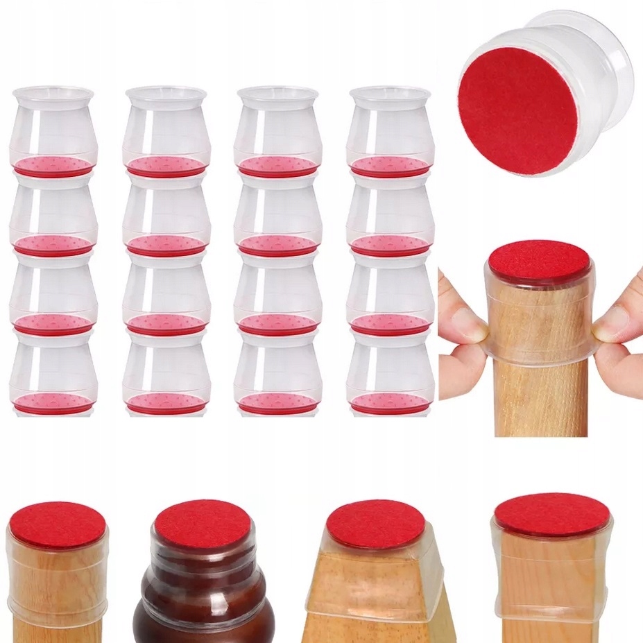 Podložky pod nožičky nábytku - Felcian Falt Gum Orstlays 30-50 mm x16 červená