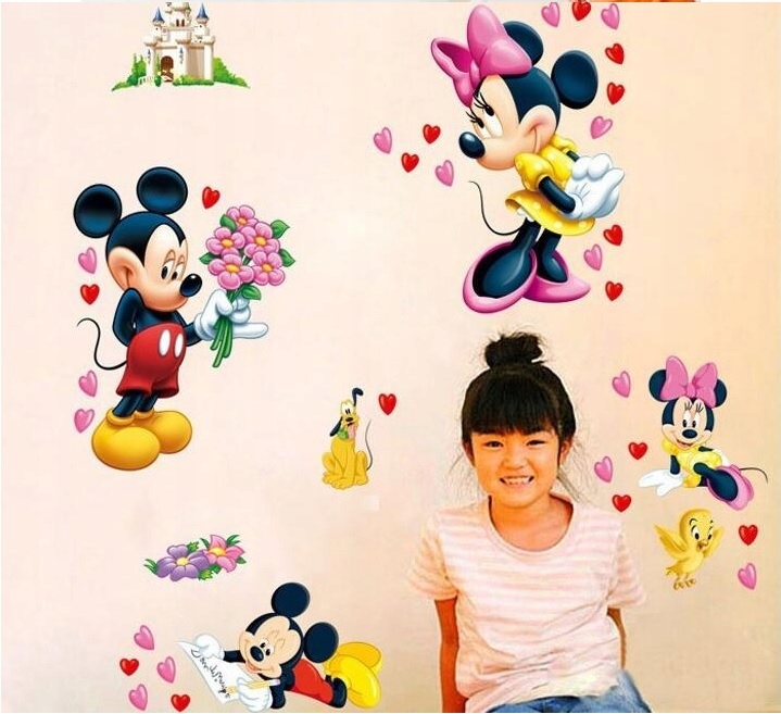 Destké samolepky - Nálepka Mickey Mouse Disney Mouse Minnie Pluto