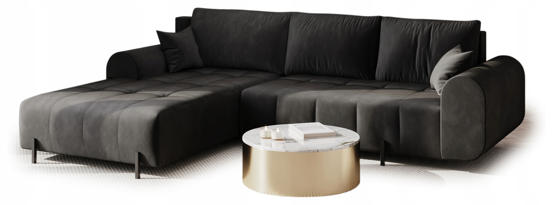 Rohová sedacia súprava - Komoda 140 cm s 8 zásuvkami biela