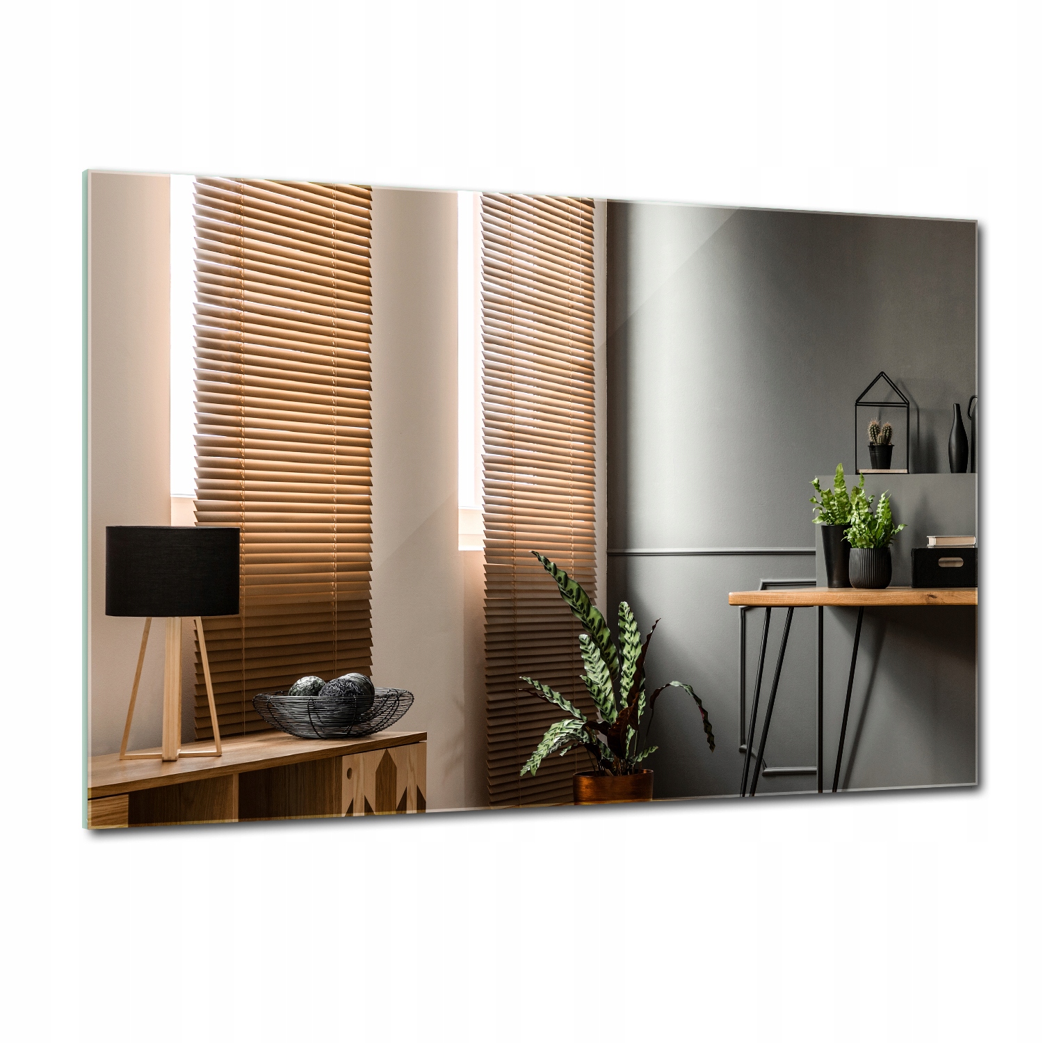 Zrkadlo do predsiene - Moderné obdĺžnikové zrkadlo bez rámu 70x50 cm