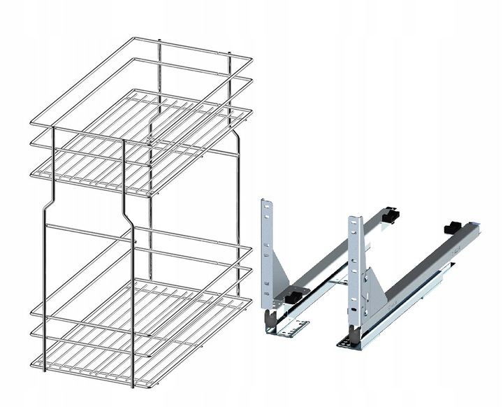 Rejs Cargo Basket 40 chrómový efekt 400 + bežecký systém