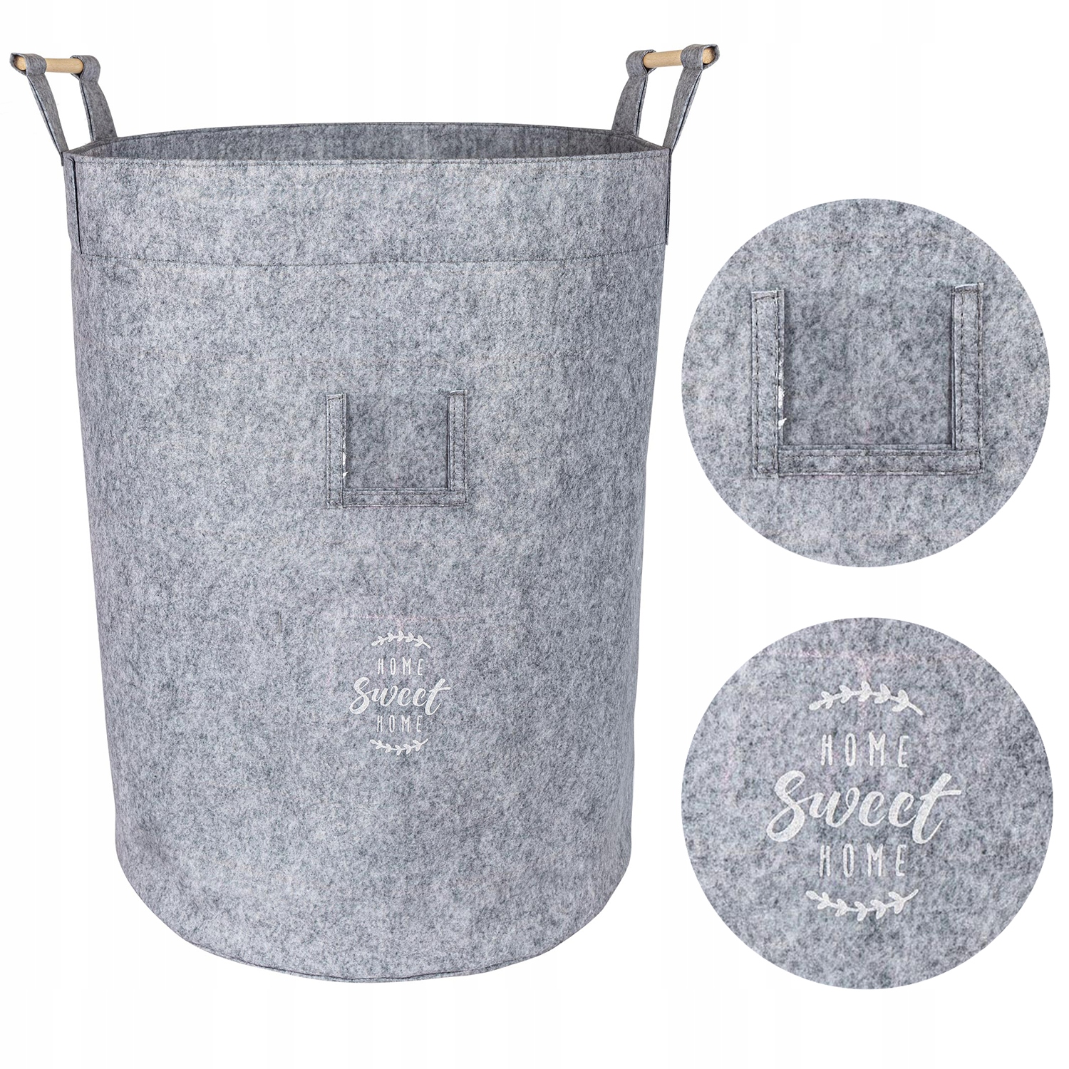 Kôš na bielizeň - Round Felt Basket Cantainer pre bielizeň pre hračky