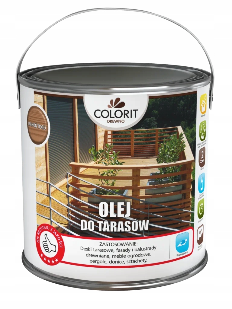 Olej na drevené terasy 2,5 l Colorit mahoň Togo
