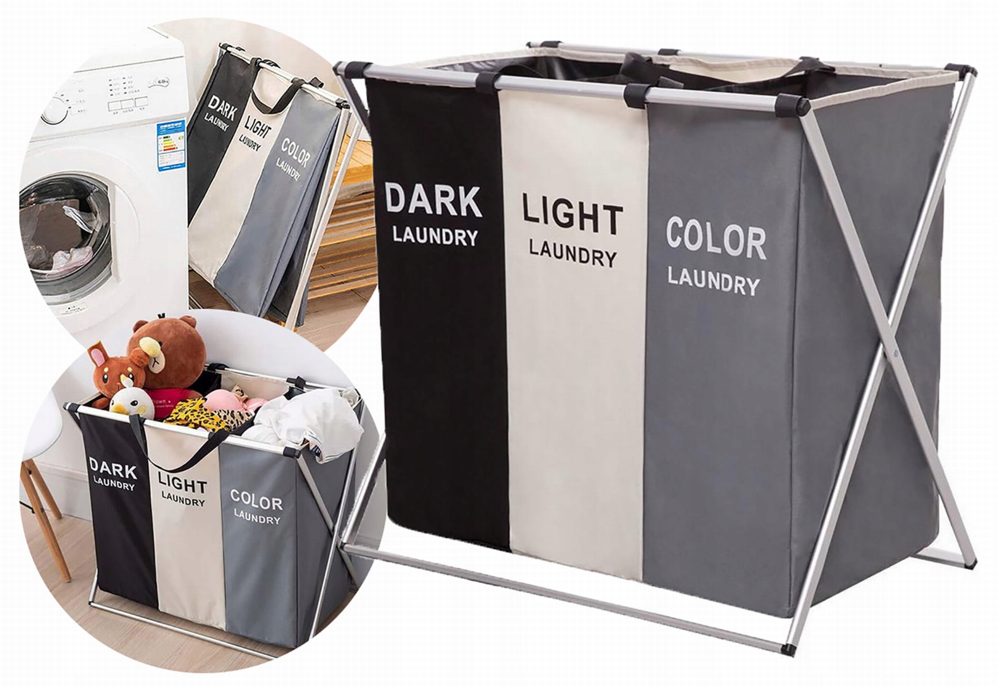 Kôš na bielizeň - Organizátor Bashing Bast of Dirtyer Three Chambers135