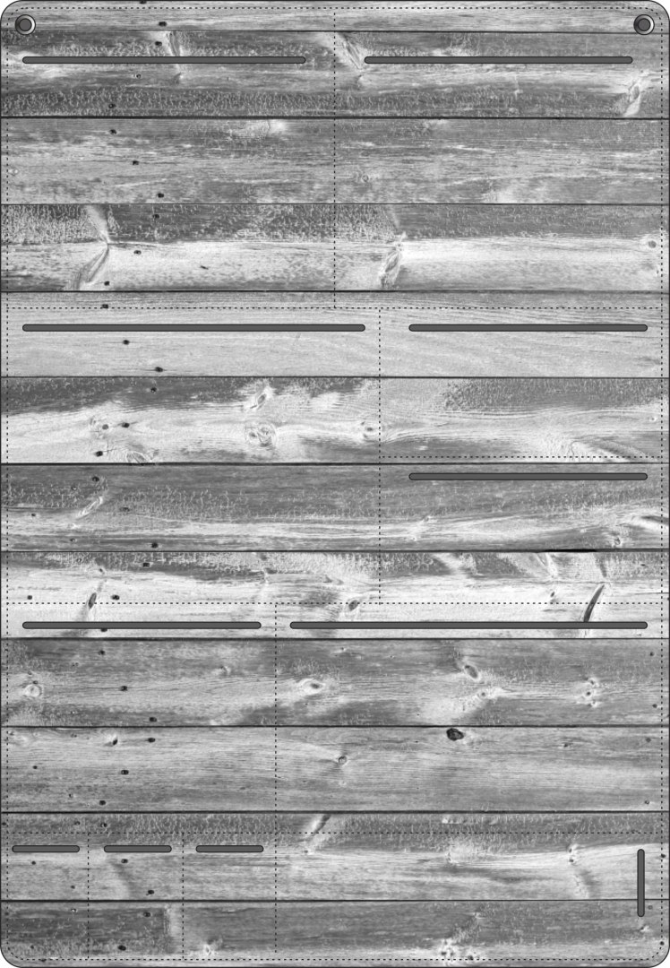 Strieborný organizátor Wood 45x65