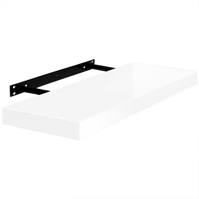 Polica do detskej izby - Nástenná polica závesná doska biely salón 70 cm