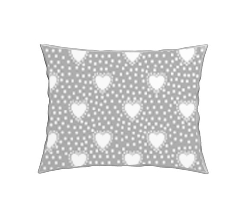 Obliečka na vankúš - Vankúš 40x60 cm šedá so srdiečkami