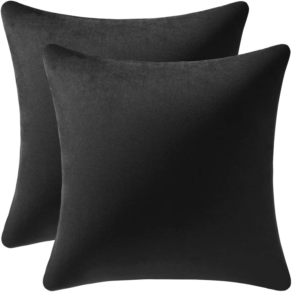 Obliečka na vankúš - Dekoratívne obliečky na vankúše 50 x 50 cm čierny zamat