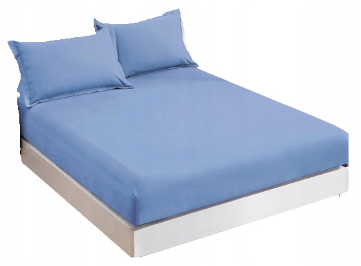 Plachta na posteľ - 90x200 bavlnená listina s modrou gumou