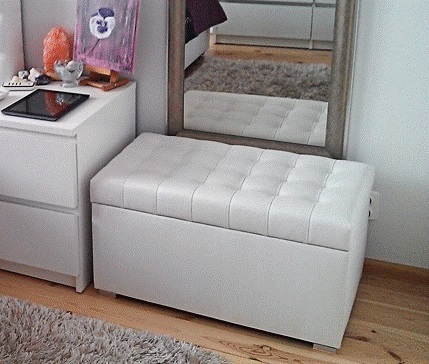 Sedací vak do detskej izby - Stebnated Quilted Pouf 80x40x43 alebo rozmer