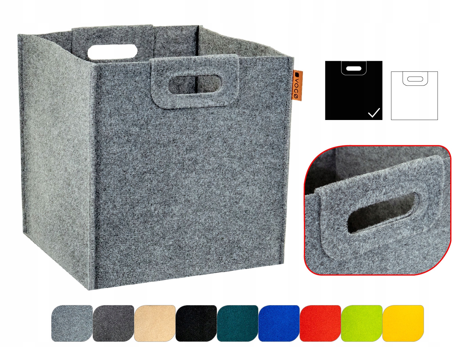 Felt Basket Cantainer vložte kôš v šatníku