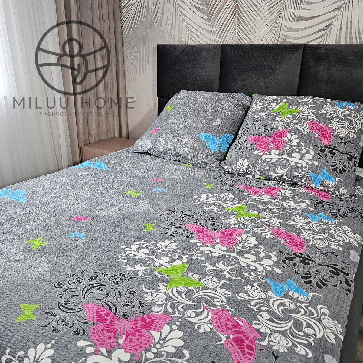 Kompletný set posteľných obliečok - Posteľná bielizeň s kôrom 180 × 200 výrobcov motýľov hrubá kôra