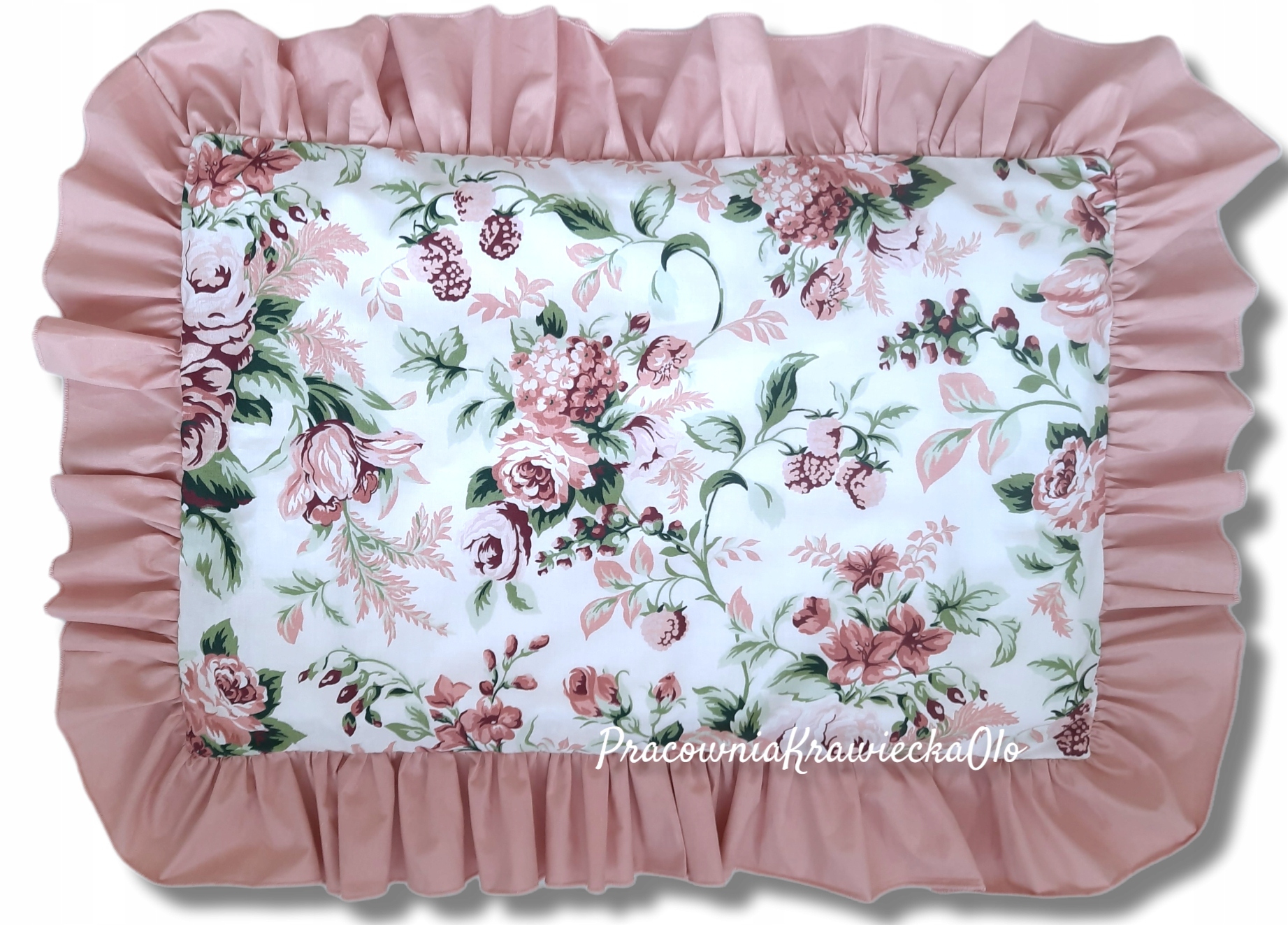 Obliečka na vankúš - Frill vankúš kráľovná kvety Rose 40x60