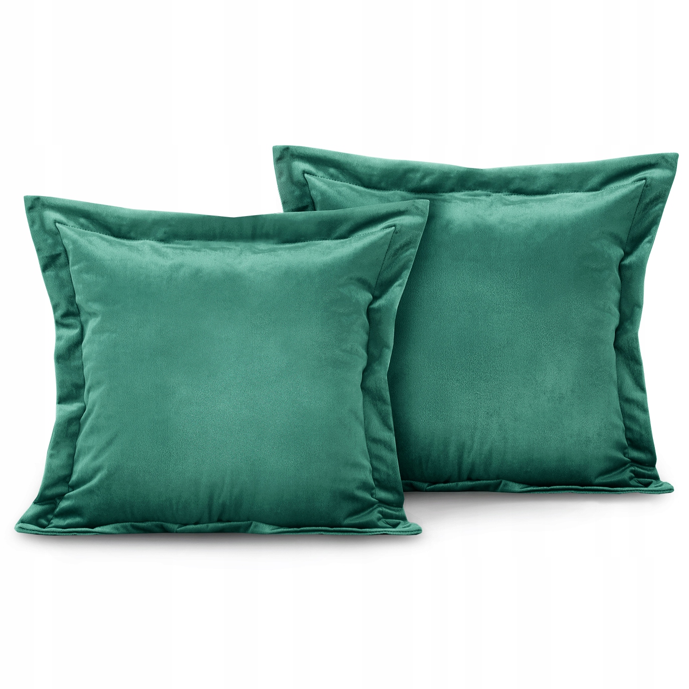 Obliečka na vankúš - Zelené vankúše Frill 2ks spálňa velor 45 cm