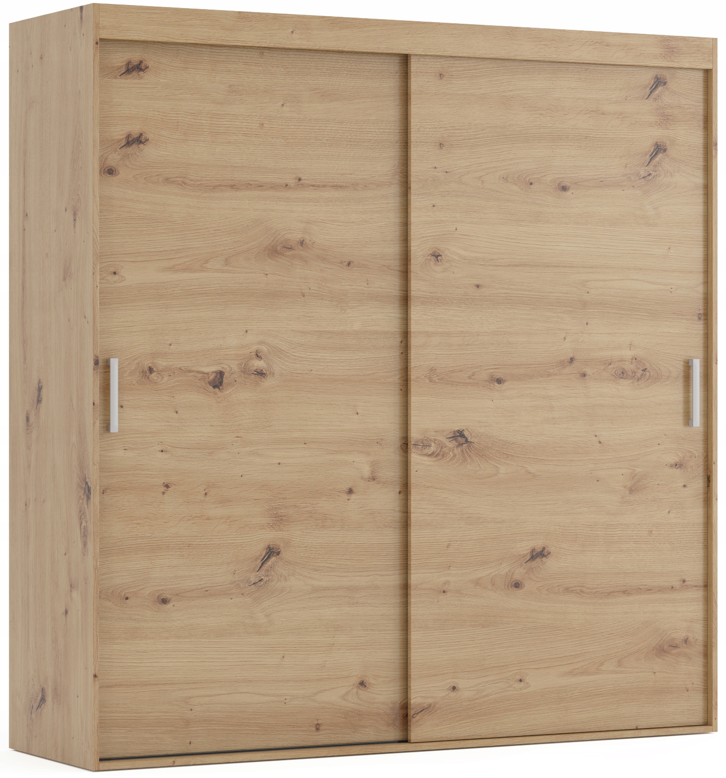 Šatníková skriňa do študenskej izby - RTV kabinet Aura 200 biela rohož / biely lesk