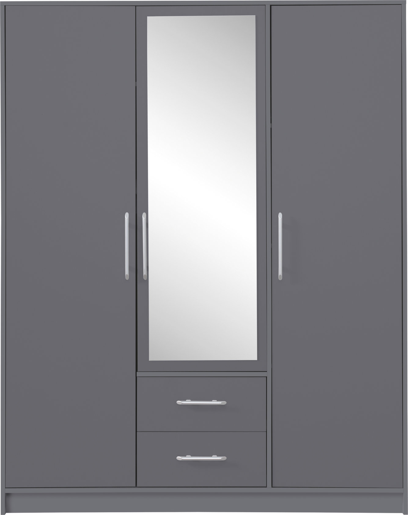 Šatníková skriňa do študenskej izby - Šatníková šatníka 150 zrkadlové zásuvky Spoti antracit