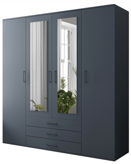 Šatníková skriňa do študenskej izby - RTV Aura 150 cm Universal Artisan Black Cabinet