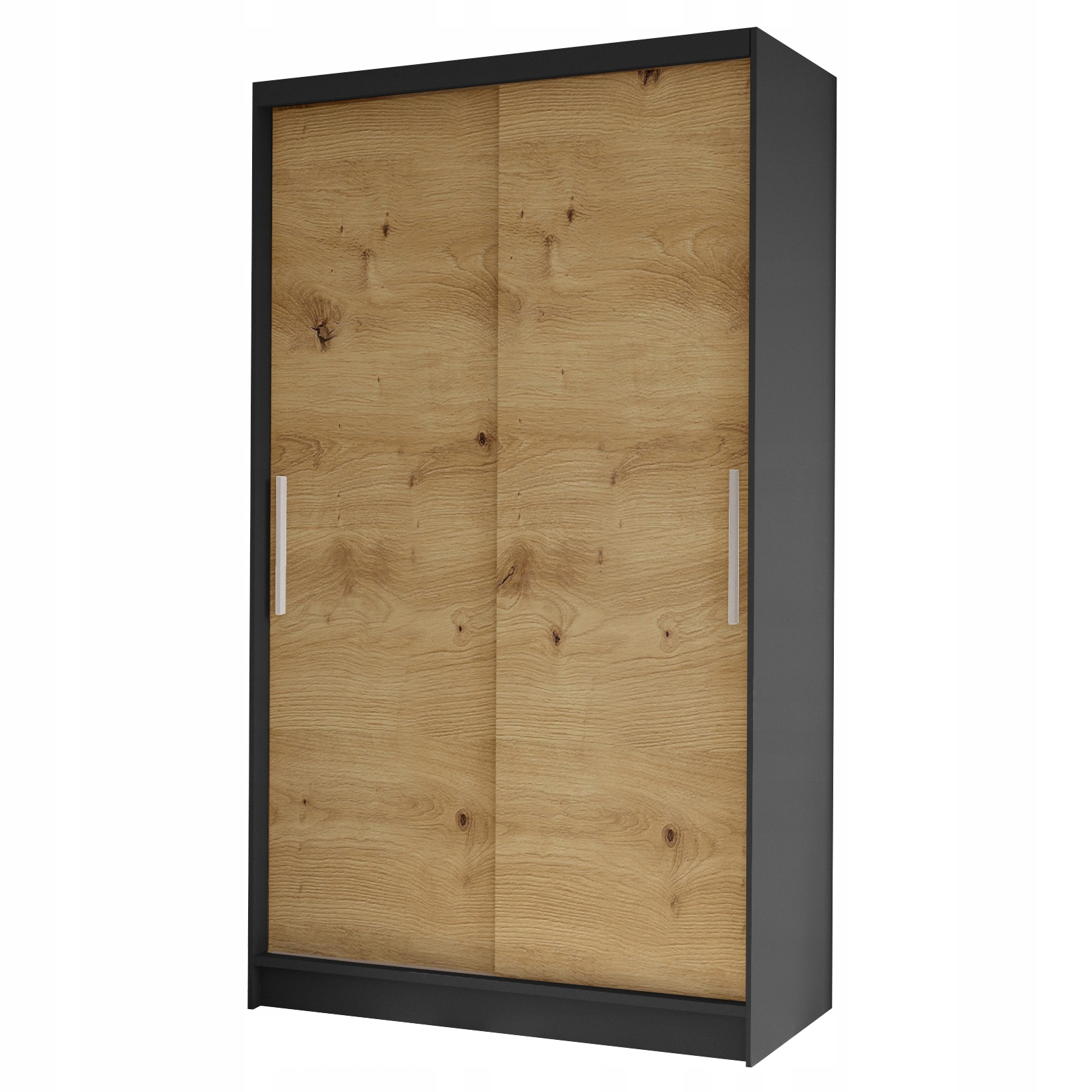 Šatníková skriňa do študenskej izby - Kabinet Industrial Loft RTV 180 Wotan /Black Mat