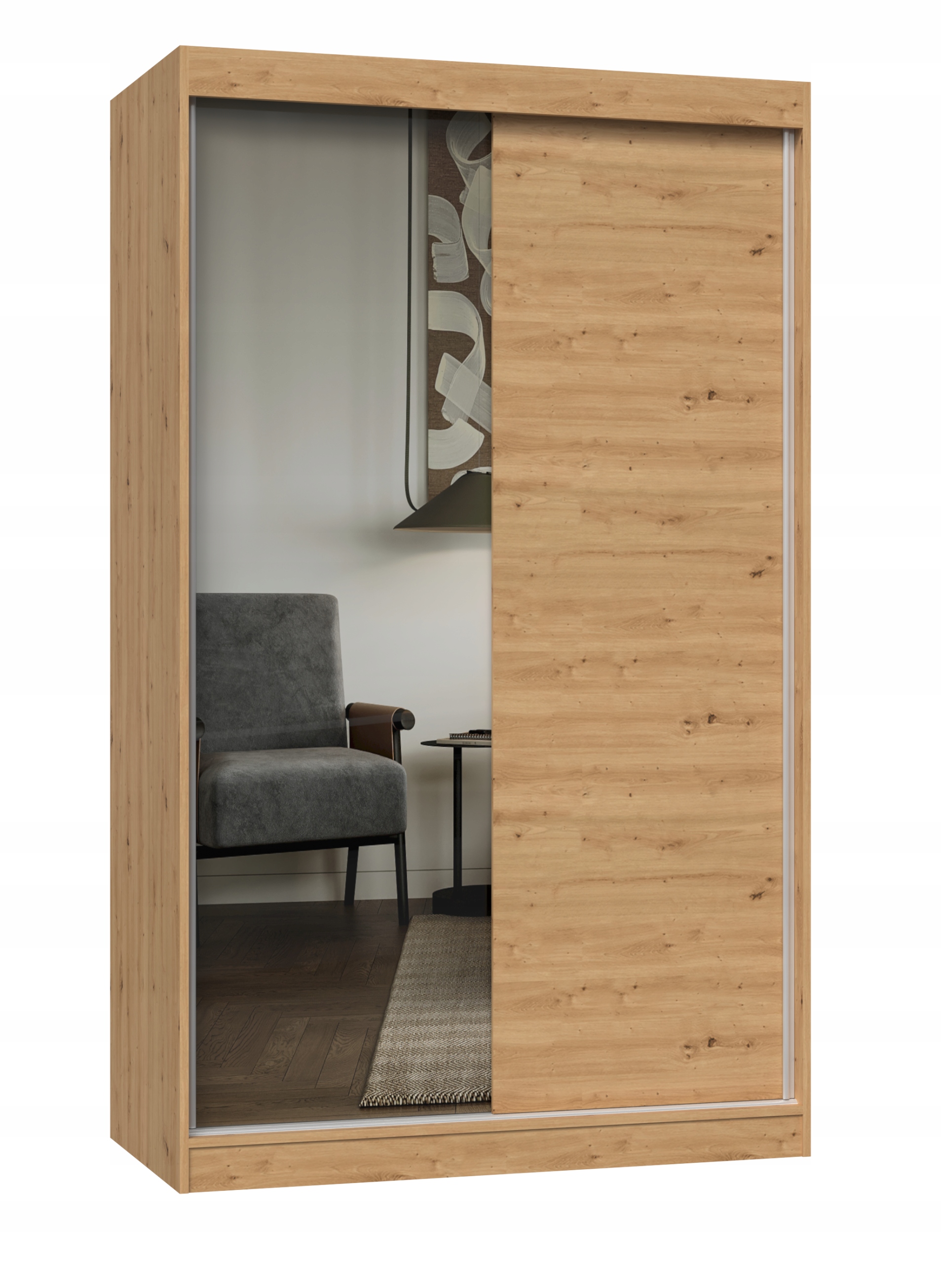 Šatníková skriňa do študenskej izby - Niko 3-dvere šatníka 120 cm