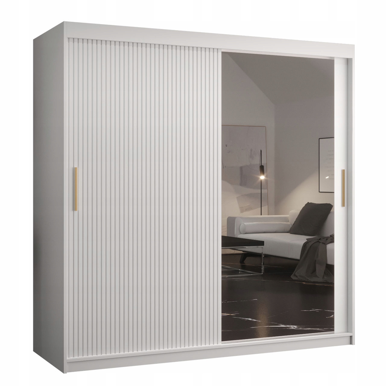 Šatníková skriňa do študenskej izby - Šatník so zrkadlom pre Riflo Slim 2 180 cm spálňa