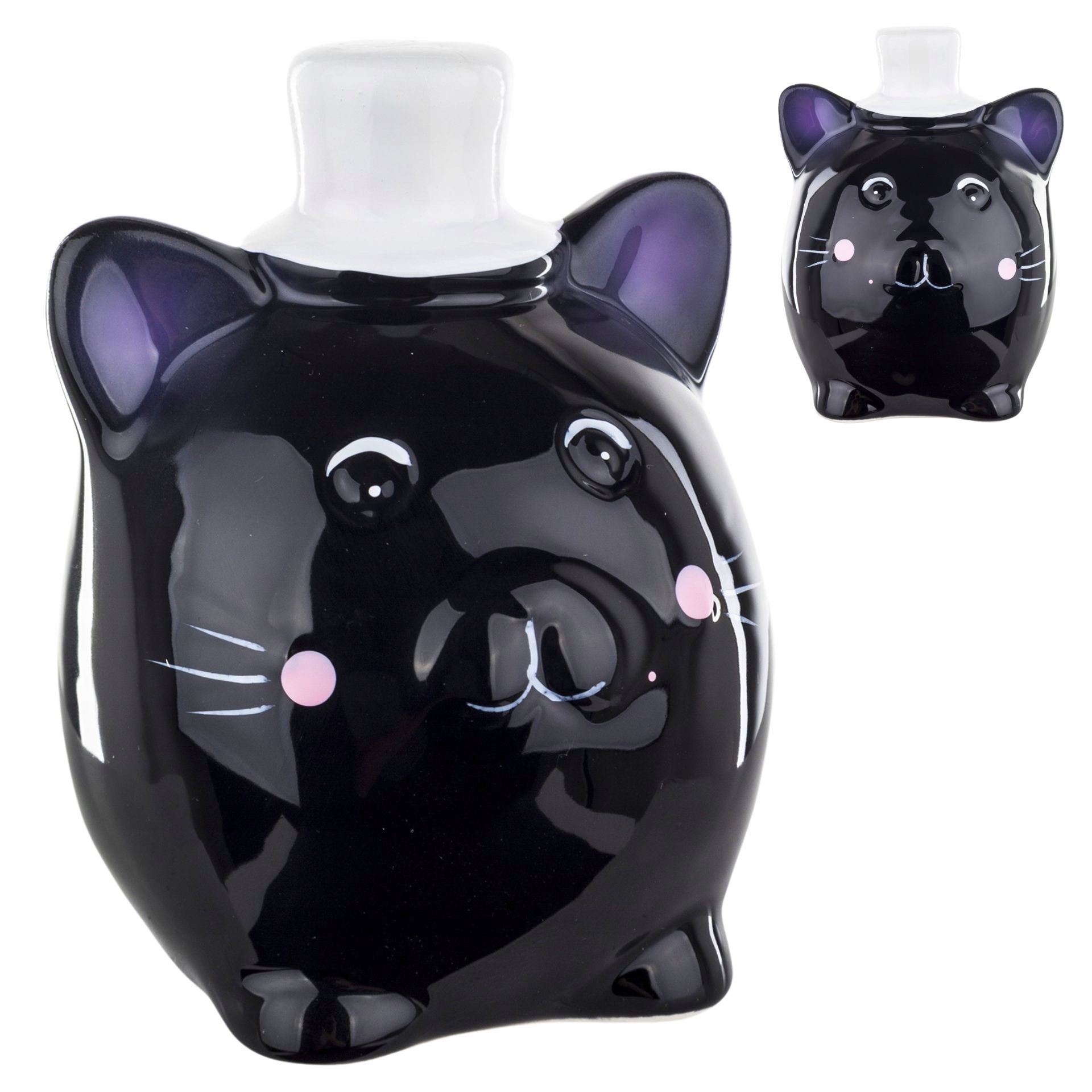 Pokladnička pre deti - Piggy Bank otvára malá čierna keramika 10