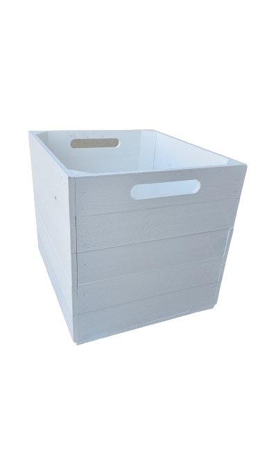 Prepravka, box - Drevený borovicový stojan 63 cm 3 prírodné police