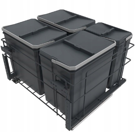 Triedič odpadu Wiexpol 3x15l + 1x6l s tlmeným zatváraním