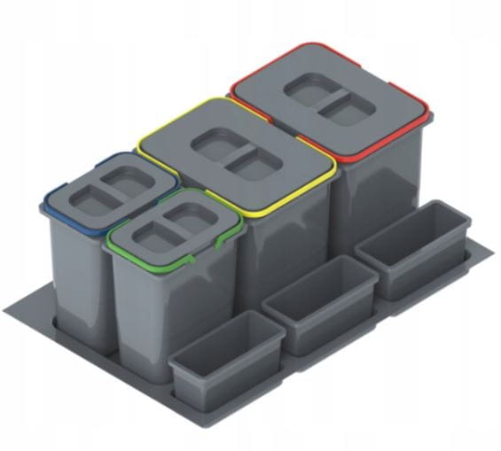 Kôš na triedenie odpadu - Sorter odpadu Praktiko Cruise 80 2x7L 2x15l