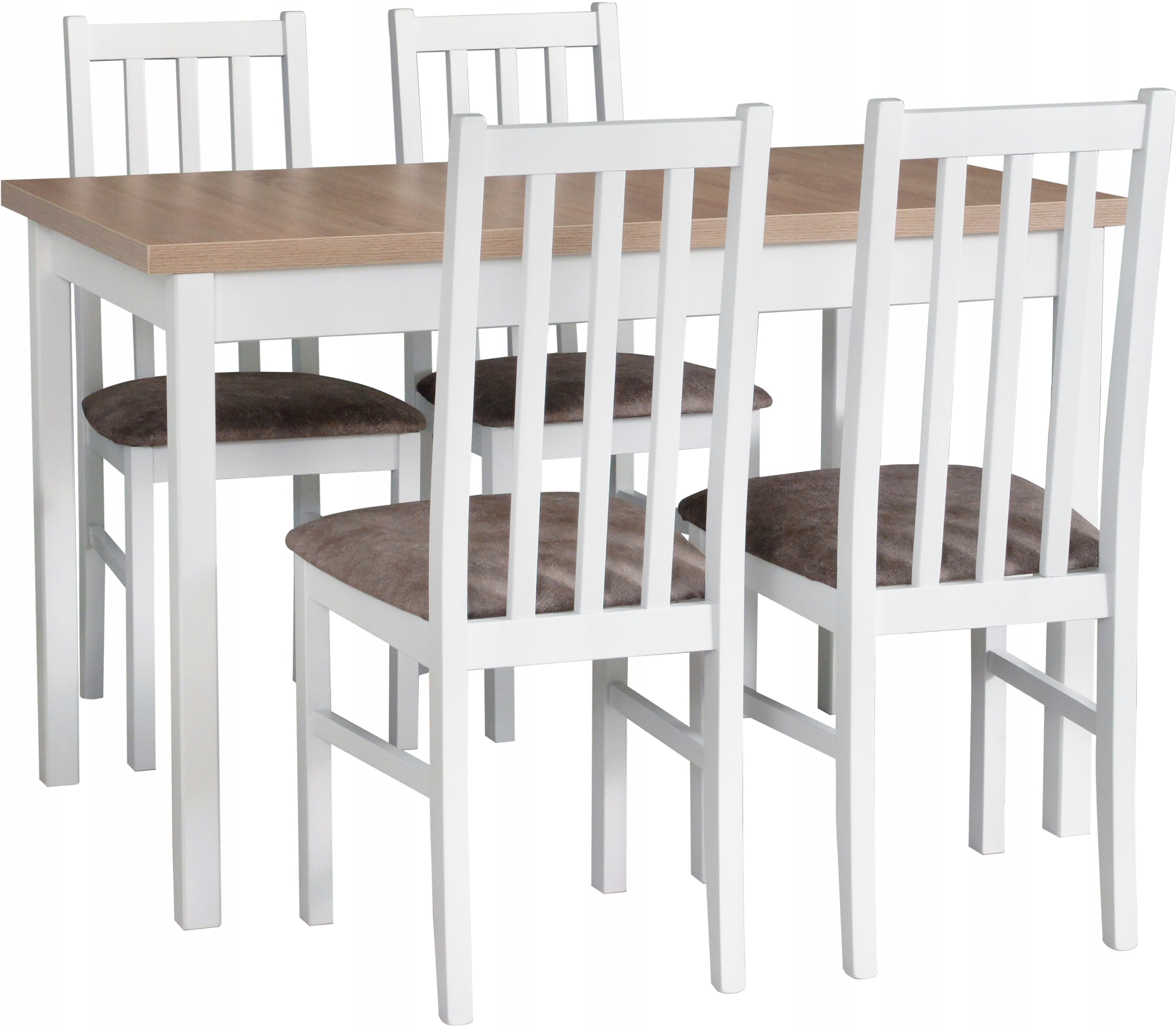 Jedálenská zostava, set - ZÁVODY Kuchynský stôl 70x120/160 + 4 stoličky