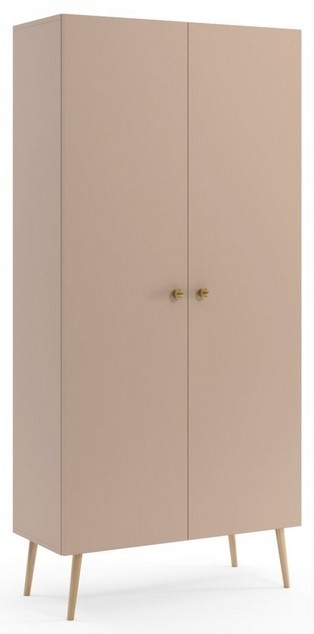Šatníková skriňa do študenskej izby - Boho Škandinávsky šatník 87 cm béžové 5 police
