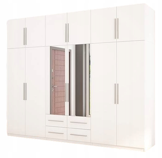 Šatníková skriňa do študenskej izby - 300 cm zrkadlové šatníky Moderné zrkadlo šatníka