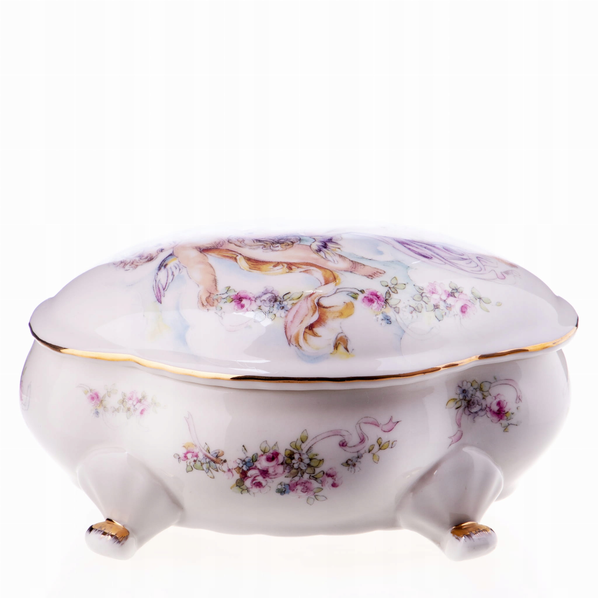 Porcelánová rakva s obrazom anjelov