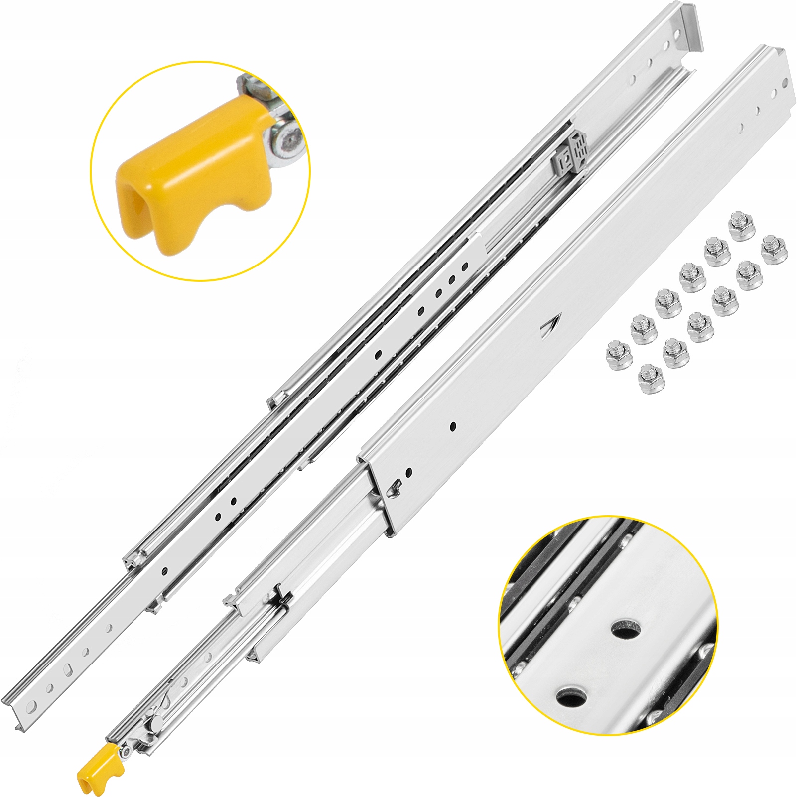 Zásuvkové výsuvy - Sprievodca guľôčkami vevor pre zásuvky 55,9 cm 225 kg