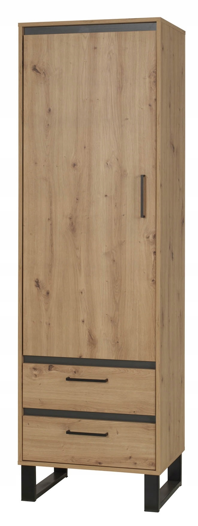 Šatníková skriňa do študenskej izby - Úzka šatníka s policami 60 cm Nordi 4 Loft Artisan