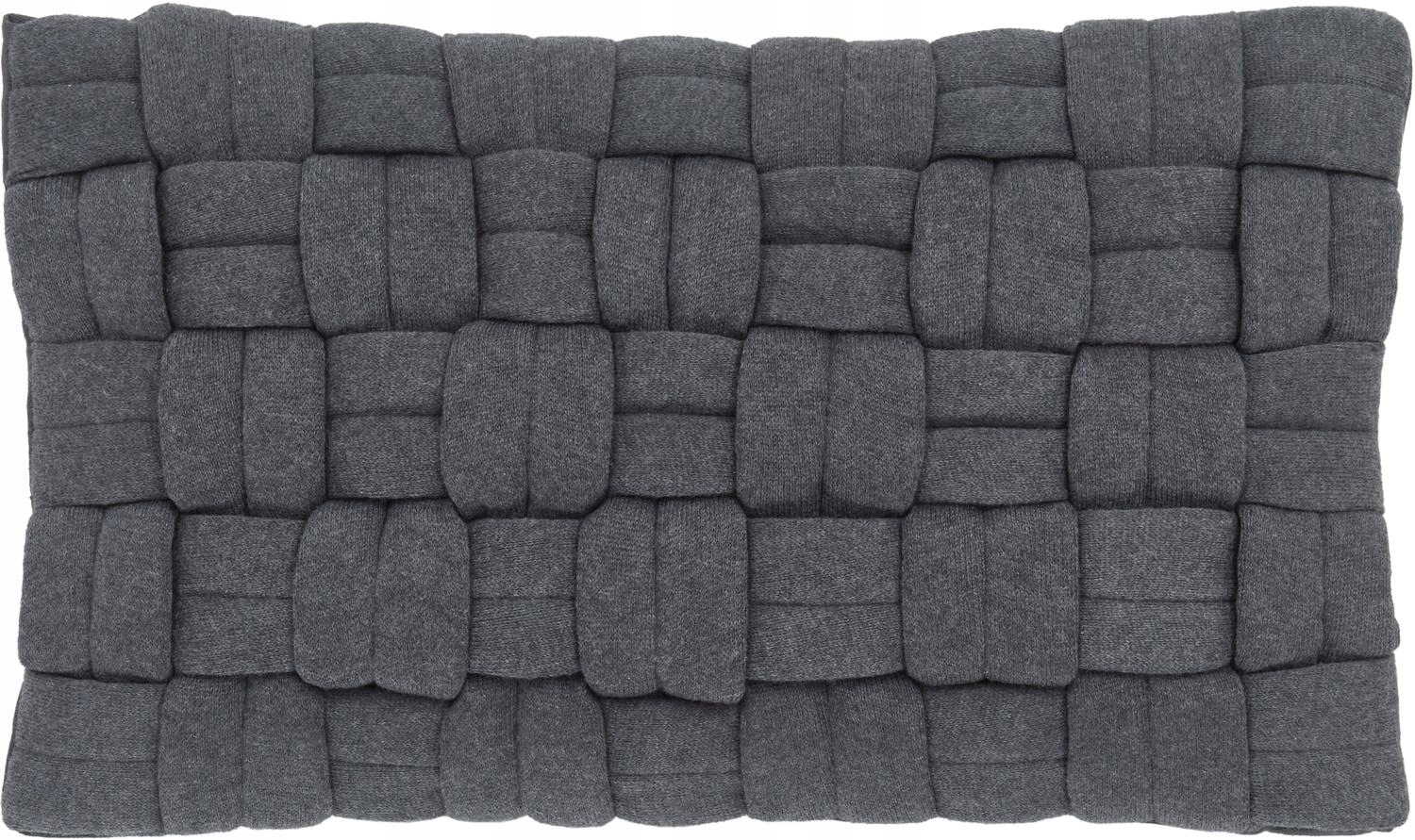 Obliečka na vankúš - Westwing Braided vankúš 30x50 šedá