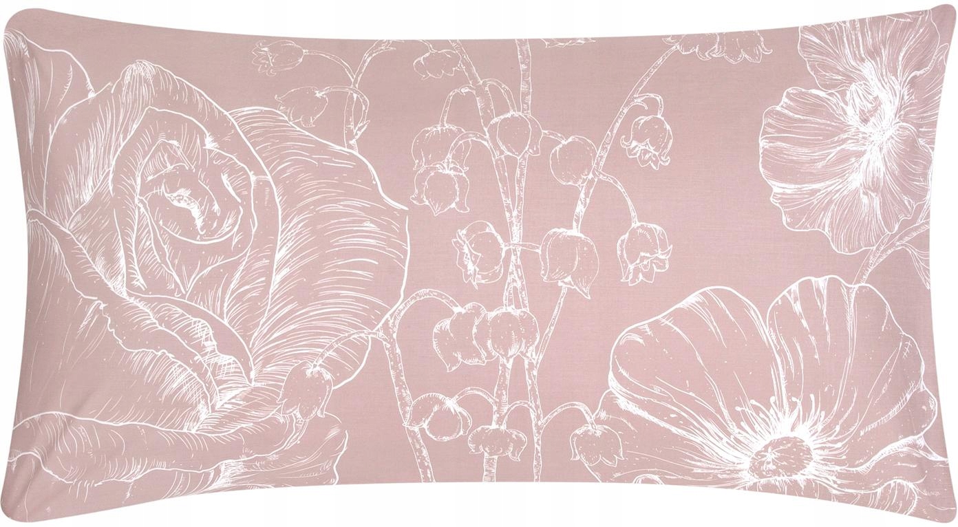 Obliečka na vankúš - Westwing Perkal vankúš s kvetmi 40x80cm 2 ks