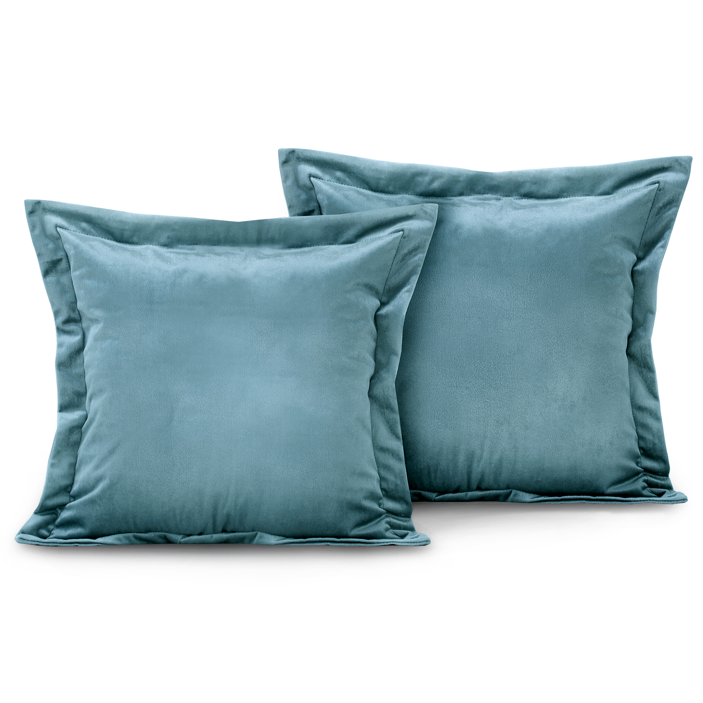 Obliečka na vankúš - Sada vankúšov 45 cm salón velor modrá 2 ks
