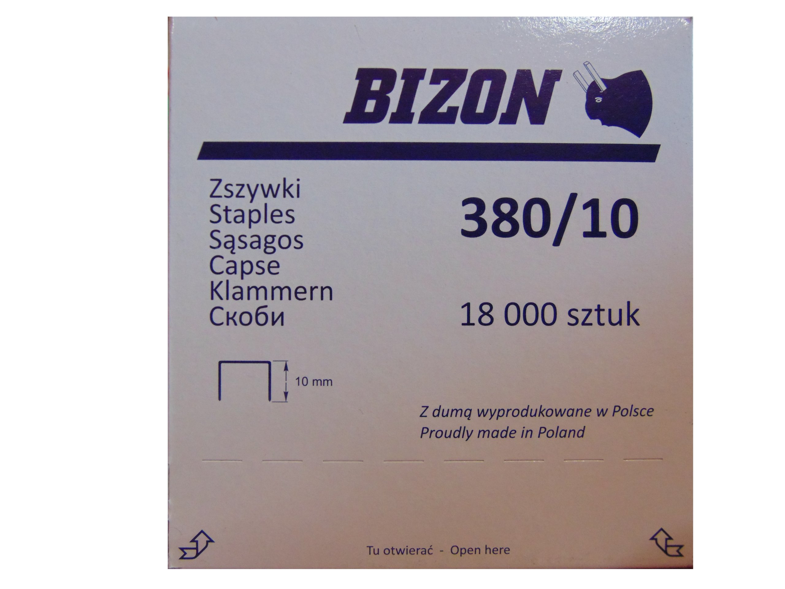 Čalúnené svorky Bizon Bea 380/10 18000 ks