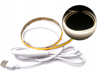 Osvetlenie nábytku - 1 meter LED COB 5V 10W USB neutrálna súprava